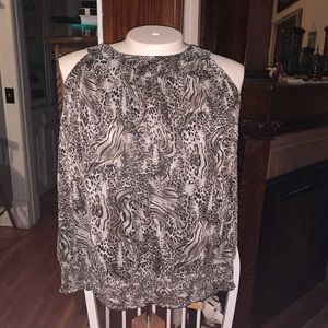 First Option animal print sleeveless top XL